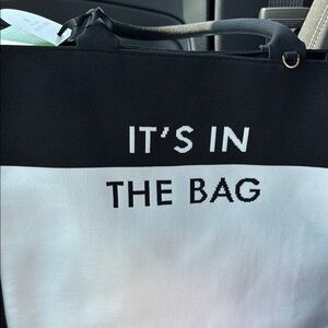 Kate Spade Black and White Textured Tote